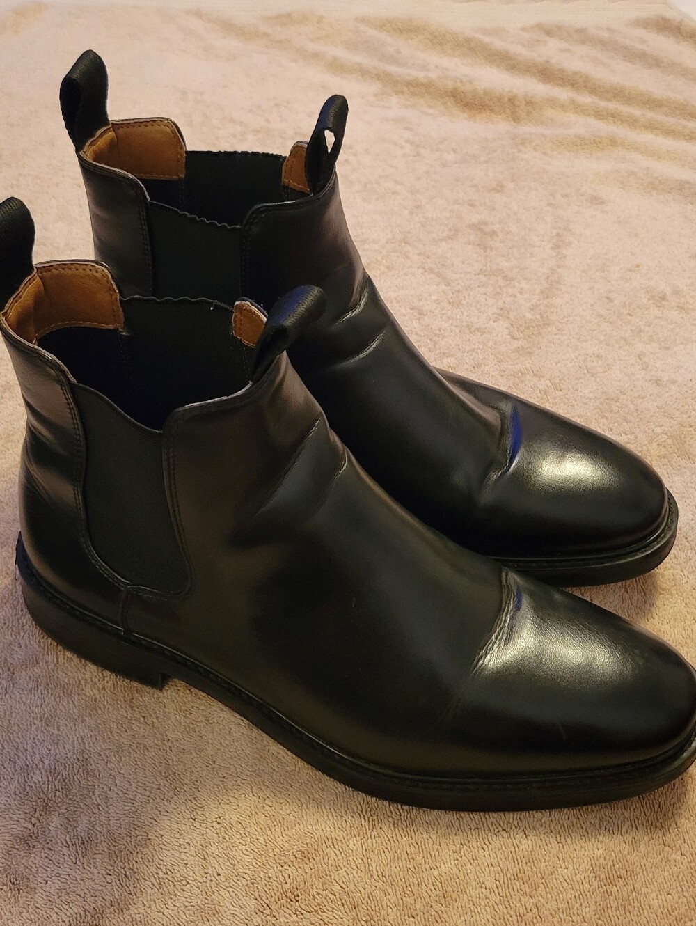 H&M Black Leather Chukka Boots for Men